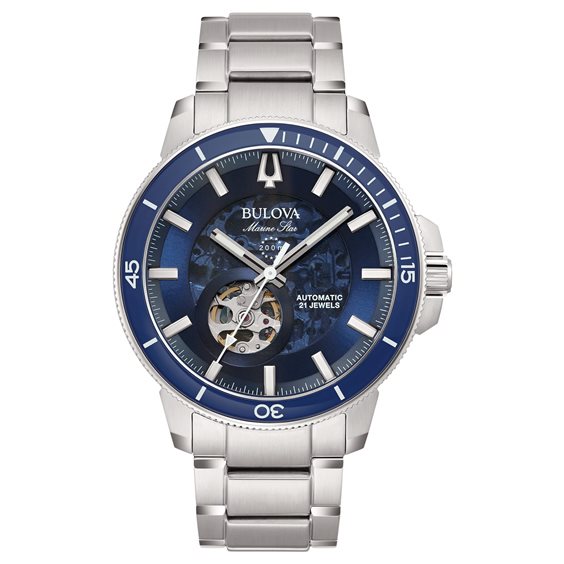 Orologio Uomo Bulova 96A118 - Automatico, Cassa In Acciaio, Quadrante Bianco, Cinturino Acciaio, 5 ATM